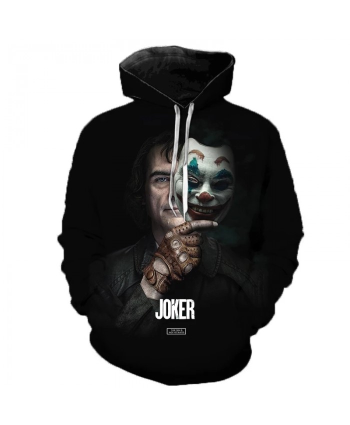 Joker 3D Print Hoodie Sweatshirts Hip Hop Funny Streetwear Pullover IT Clown Cosplay Costume Men Women Fashion Casual Hoodies