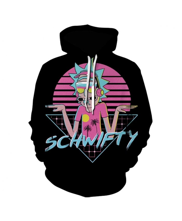 Autumn Winter New Anime Rick 3D Hoodie For Men Women Fashion Youth Casual Long Sleeve Hoodie Sweatshirt Mens Cosplay Clothing
