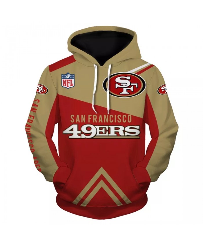 San Francisco fashion cool Football 3d hoodies sportswear Khaki red stitching letter print 49ers print Bears sweatshirt 1