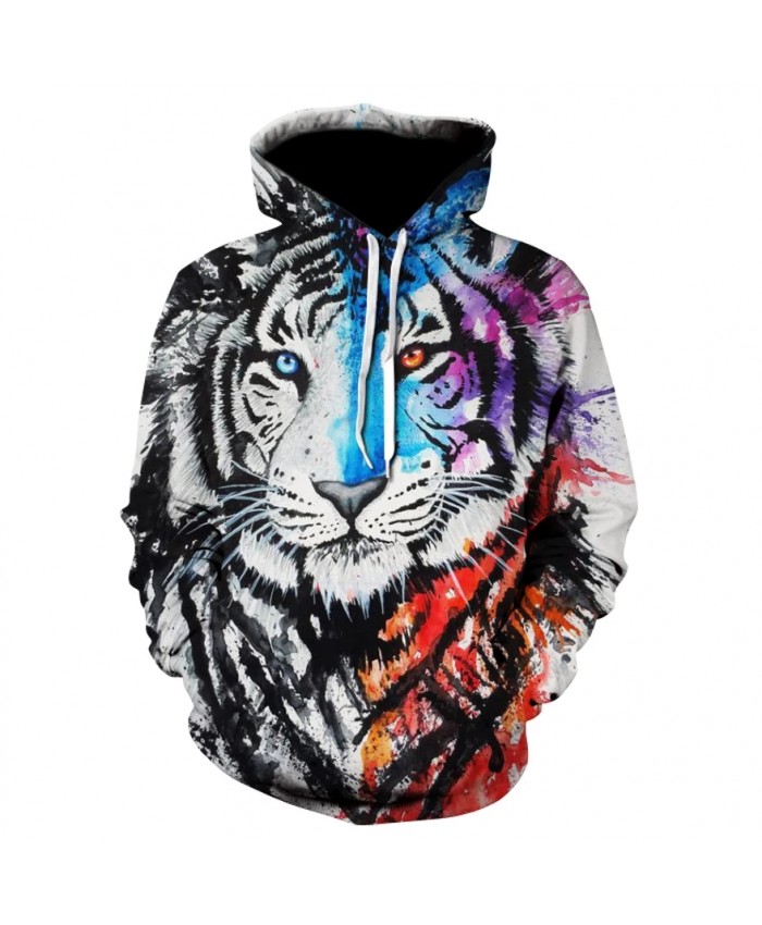 American animal cool personality 3D printing hoodie men and women casual sportswear hoodie animal Harajuku sweatshirt
