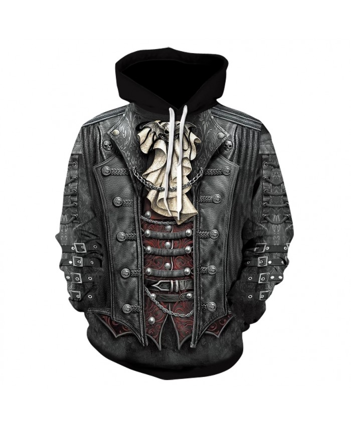 Men's skull print hoodie 2021 fashion trend street wear heavy metal rock long-sleeved thin hoodie sweatshirts
