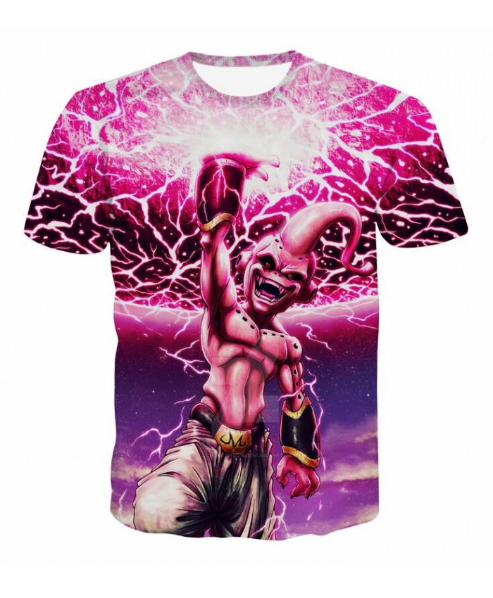 6XL Dragon Ball T shirt Men Women Majin Boo Majin Buu Tshirt Novelty Galaxy T Shirts Hot Anime Short Sleeve Summer Top Tees
