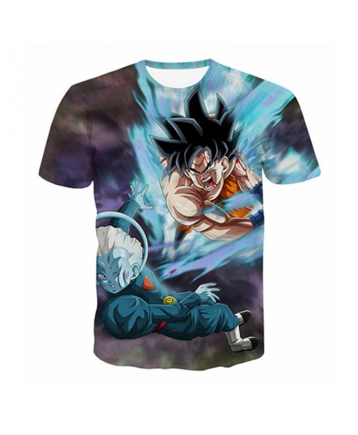 6XL Men 3D T Shirt Dragon Ball Anime T Shirts Ultra Instinct Son Goku Super Saiyan God Vegeta Print Cartoon Summer Top Tee Shirt