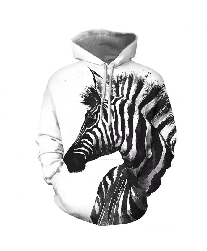 2021 New Zebra Animal Print Men Women's Hoodie Autumn Winter Hip Hop Hoody Tops Casual Brand Sweatshirts Hoodie