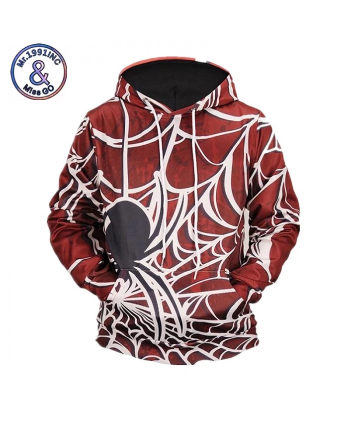 2021 Men Women 3D Sweatshirts Hoodies With Hat Print Red Spider Hip Hop Brand Sudadera Hombre Tops Hoody Hooded