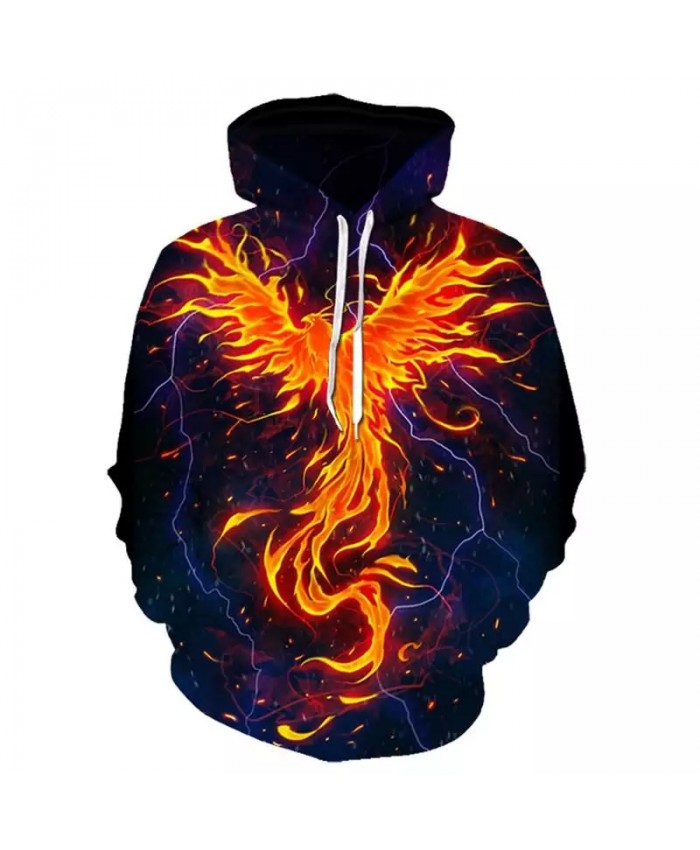 2021 Autumn Men's And Women's Hoodie 3d Printing Phoenix Fashion Street Hoodie Long Sleeve Sports Hoodie