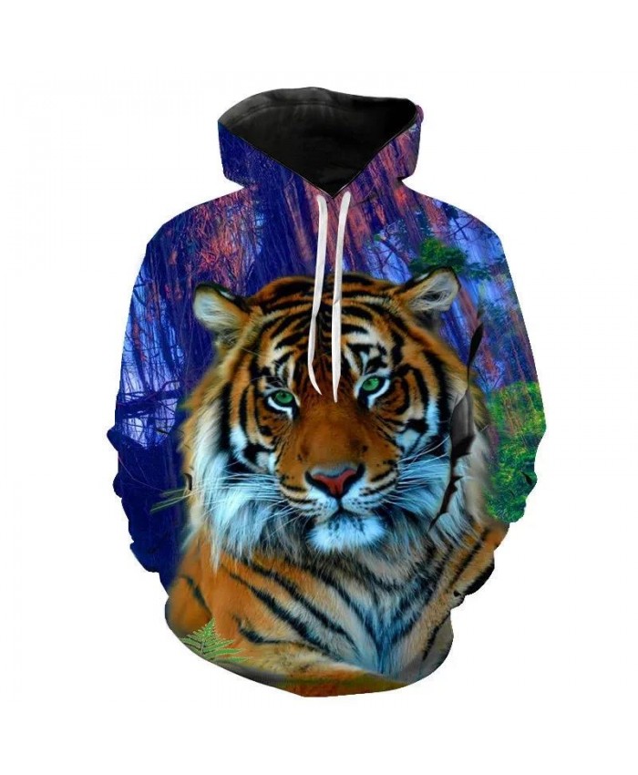 Streetwear Men Women Children Casual Sweatshirts Tiger Animal Series 3D ...