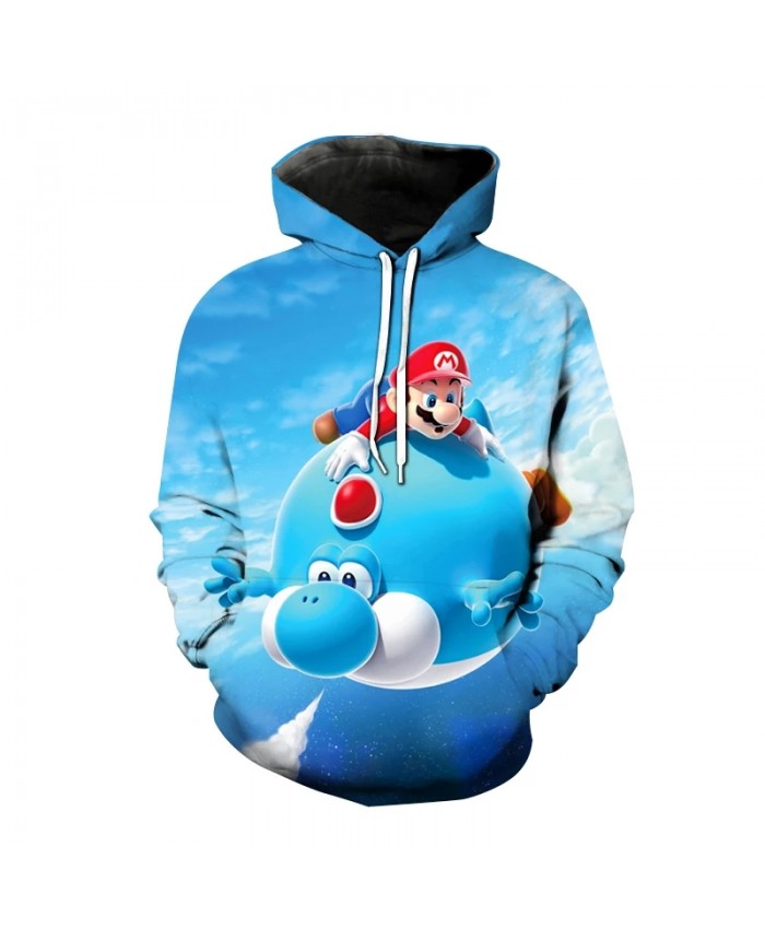 Autumn Fashion Men's And Women's Children's Hoodie Super Mario 3d Printing Sweatshirt Hip Hop Set Street Clothing Coat