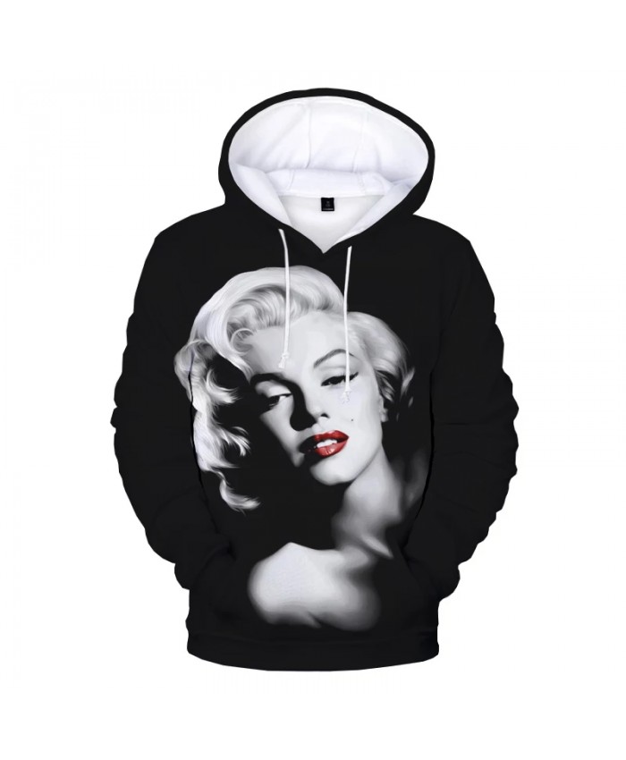 Marilyn Monroe 3D Print Hooded Sweatshirts Unisex Streetwear Oversized Hoodies Men Women Fashion Casual Hip Hop Pullover