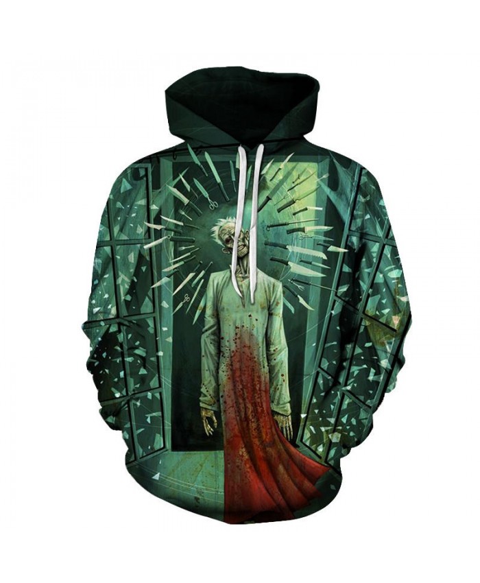 A Knife Around The Head On The Head 3D Printed Men Pullover Sweatshirt Clothing for Men 2021 Custom Pullover Hoodie