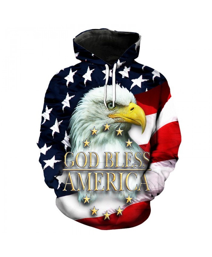 American Flag Eagle Lettering Fashion Hooded Pullover Men Women Sportswear Casual Hoodie Autumn Tracksuit Pullover Hooded Sweatshirt