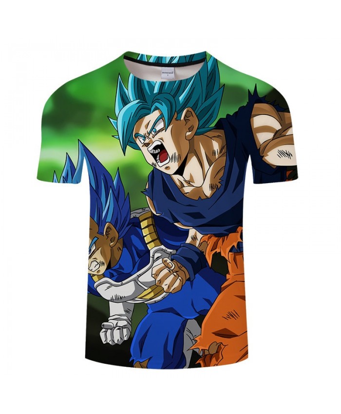 Angry Running Cartoon Goku Dragon Ball 3D Print Men tshirt Anime 2021 New Casual Summer Short Sleeve Male Drop Ship