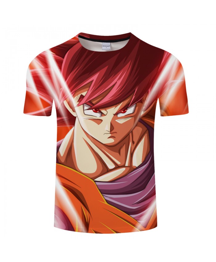 Angry eyes 3D Print T shirt Men Dragon Ball Summer Anime Short Sleeve Boy Tops&Tee Tshirts O-neck Camiseta Drop Ship