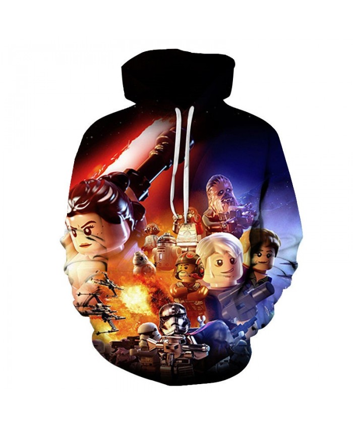 Animated Characters Star Wars 3D Printed Mens Pullover Sweatshirt Clothing for Men Custom Pullover Hoodie Drop Ship