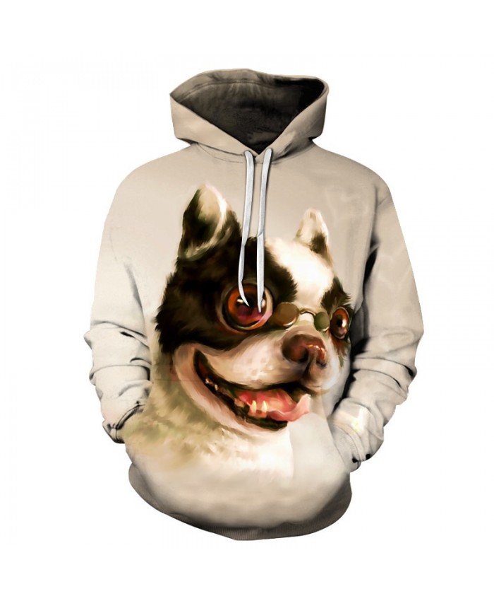 Anime Dog Sweatshirts Men Hoodies Pocket Tracksuit 3D Prints Pullover Streetwear Coat Funny Hoody Autumn Drop Ship