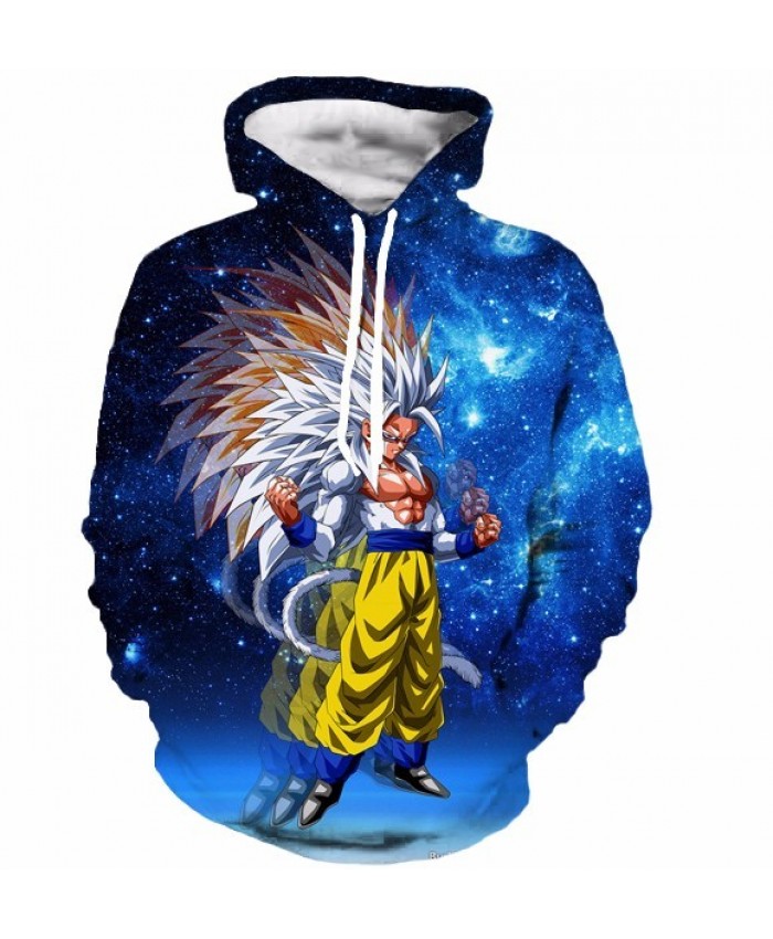 Anime Dragon Ball Z Super Saiyan 3D Hoodie Goku/Vegeta crewneck Pullovers Women Men Long Sleeve Outerwear Hoodies S-6XL A