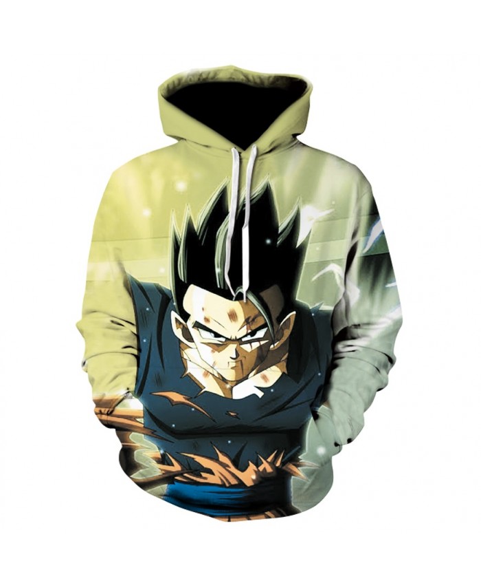 Anime Dragon Ball Z vegeta fighting Pocket Hooded Sweatshirts 3D Hoodies Pullovers Men Women Long Sleeve Outerwear New Hoodie