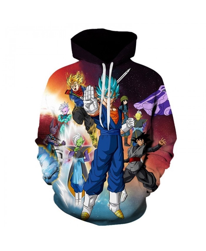 Anime Hoodies Dragon Ball Z Pocket Hooded Sweatshirts Kid Goku 3D Hoodies Pullovers Men Women Long Sleeve Outerwear
