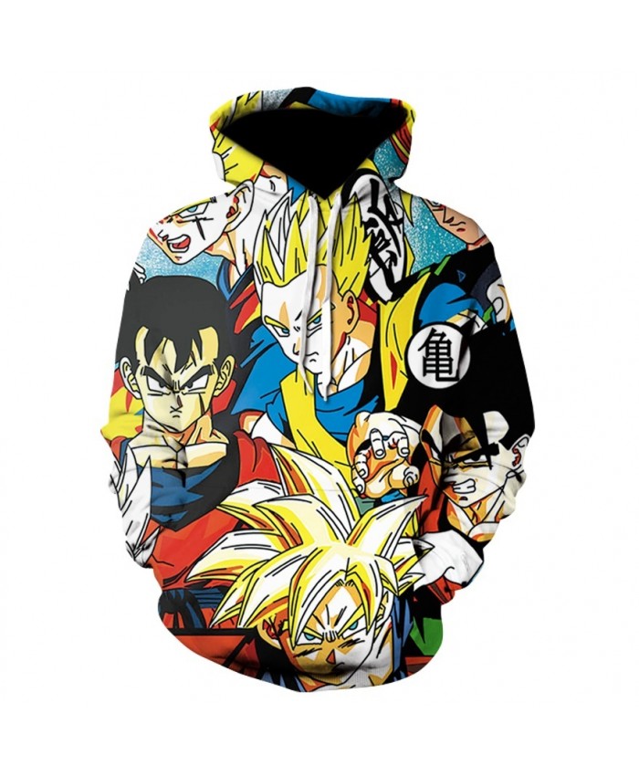 Anime Hoodies Dragon Ball Z union Sweatshirts 3D Hoodies Pullovers Turtle word Men Women Long Sleeve Outerwear New Hoodie