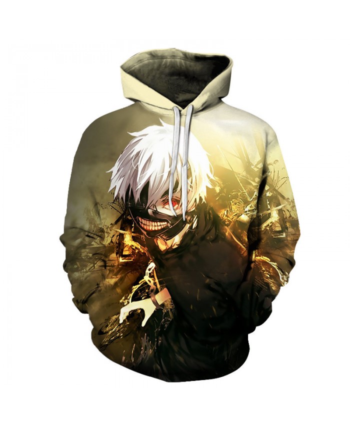 Anime Tokyo Ghoul 3D Harajuku Hoodies Sweatshirts Men Women Hip Hop Hooded Tracksuits Autumn Fashion Streetwear Casual Outwear