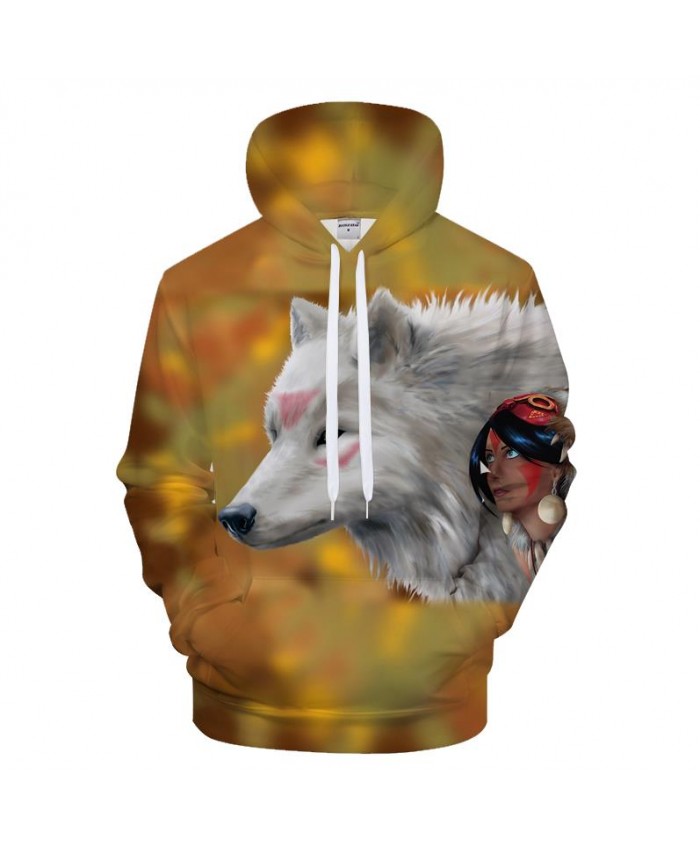 Anime Wolf 3D Hoodies Sweatshirts Men Hoody Streetwear Tracksuit Funny Pullover Printed Coat Casual Hoodie Drop Ship