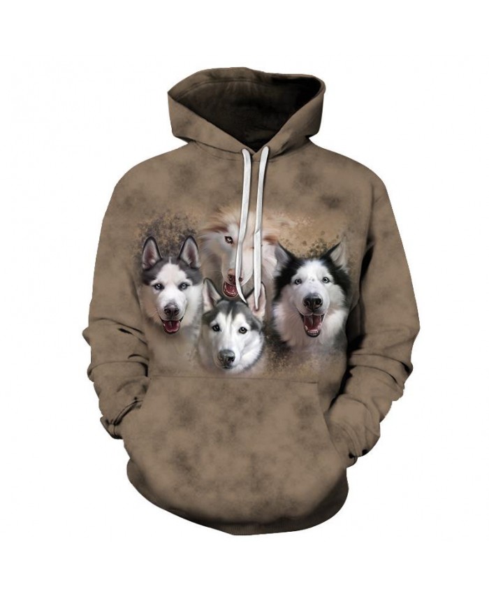 Anime Wolf Sweatshirts Men Hoodies Funny Tracksuit 3D Printing Pullover Autumn Hoody Streetwear Coat Brand Drop Ship