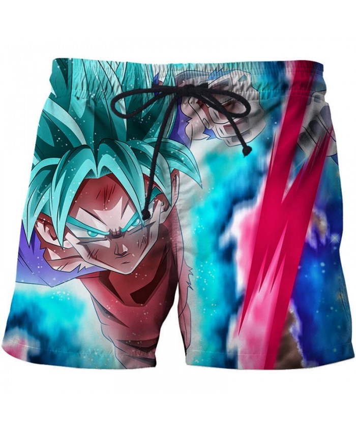 Attack With A Fist Dragon Ball Men Anime 3D Printed Beach Shorts Casual Watersport Male Quick Drying Board Shorts