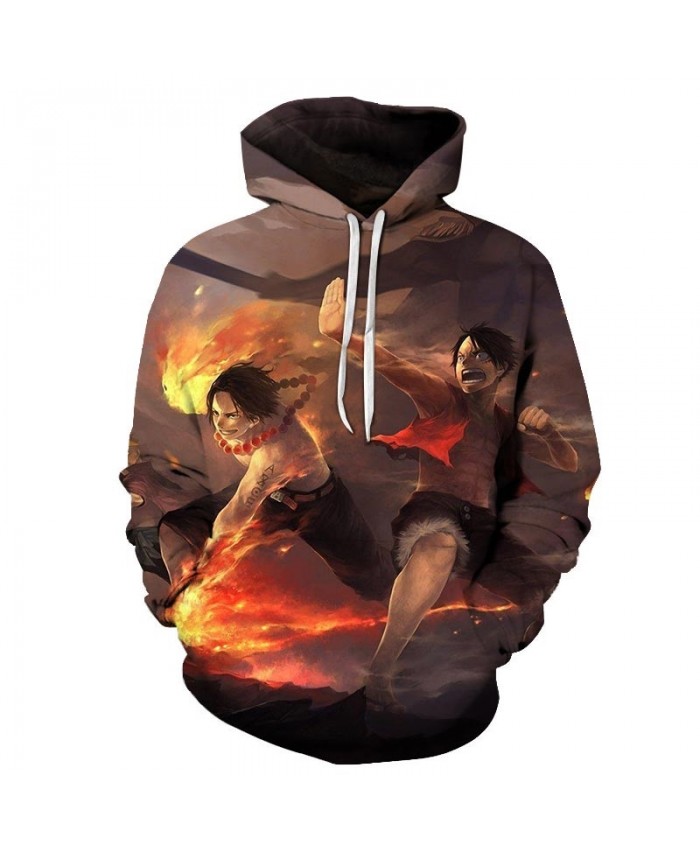 Attack With Fire 3D Printed Men One Piece Hoodies Mens Pullover Sweatshirt Fashion Men Hoodies Pullover Casual Men