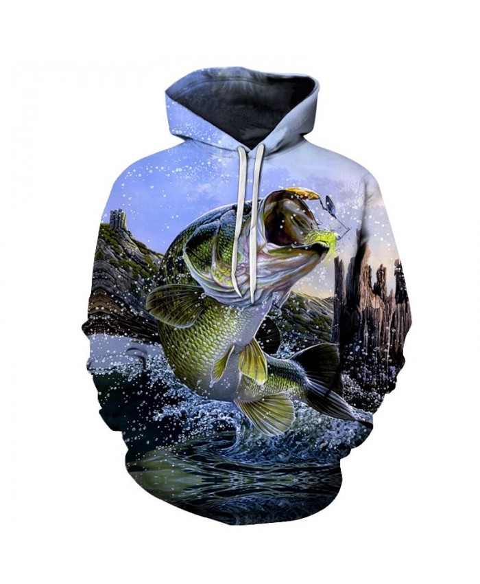 Autumn and winter New 3D Hoodie Men Hoody Funny fish Sweatshirts Tracksuits Print Coat Pullover Jacket Streatwear Women S-6XL