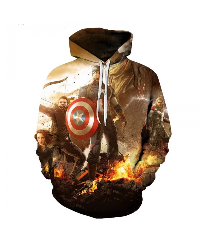 Avengers End Game 3D Printed Men Pullover Sweatshirt Clothing for Men Long Sleeve Sweatshirt Pullover Fashion Hoodie