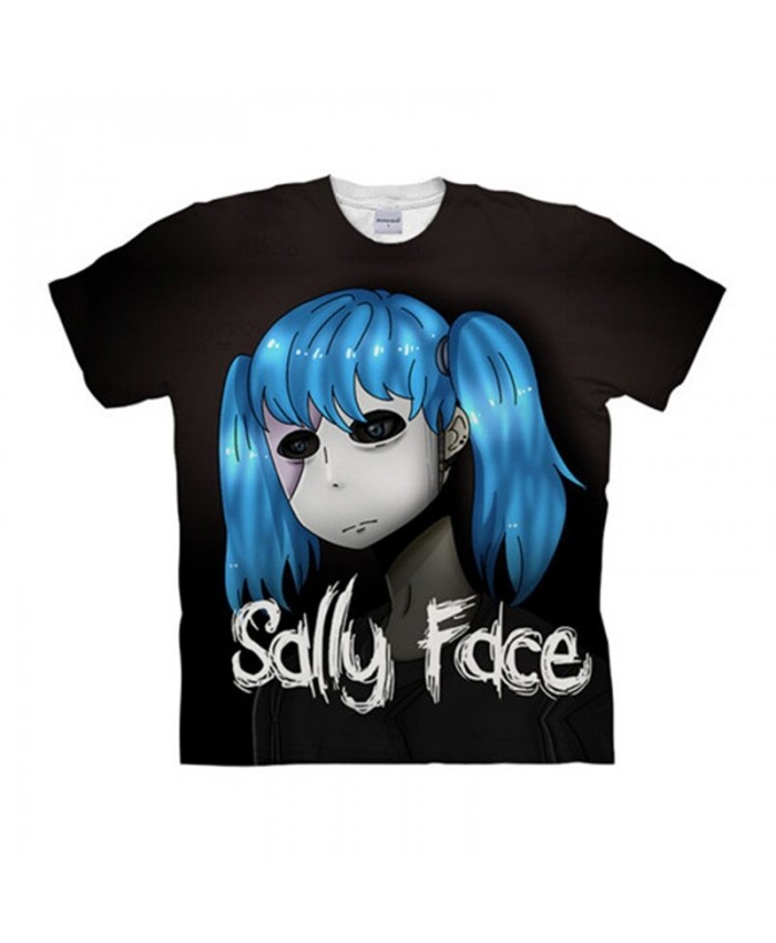 Big Eyes Sally Face 3D Print Men tshirt Crossfit Shirt Casual Summer Short Sleeve Male tshirt Fitness Men Tops&Tee
