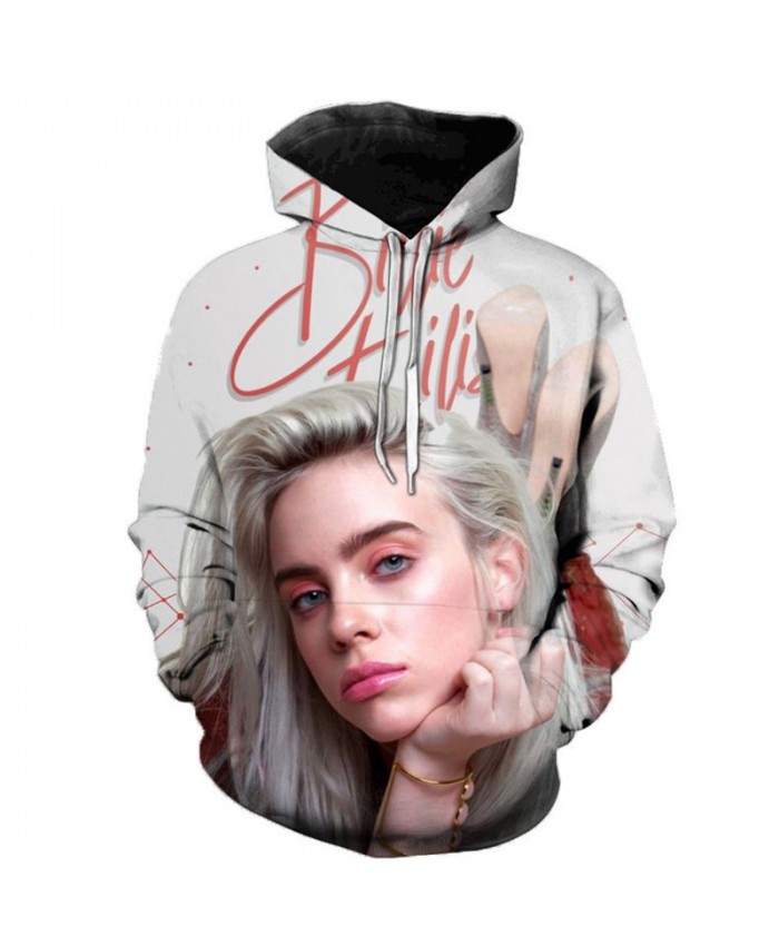Billie Eilish 3D Hoodies Men Women Hoodies Billie Eilish Casual Hoodies Sweatshirts Fashion Clothes 3D Print Color Fashion Tops C