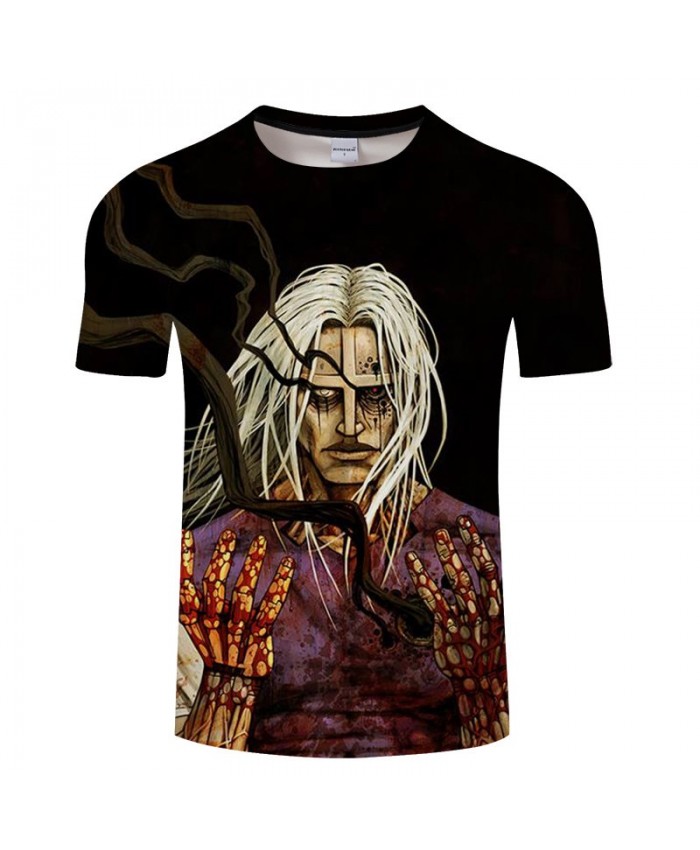 Blood-stained Hand Anime Game 3D Print tshirt Men tshirt Summer Casual Short Sleeve Male Quick Dry O-neck Drop Ship