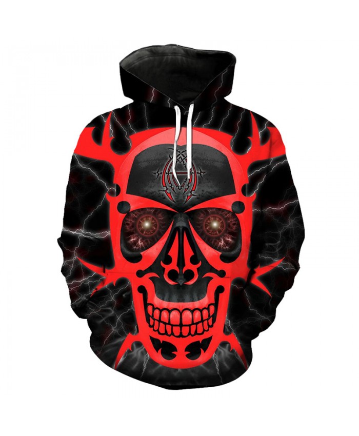Bloody skull printed hip hop hooded sweatshirt fashion streetwear Tracksuit Pullover Hooded Sweatshirt
