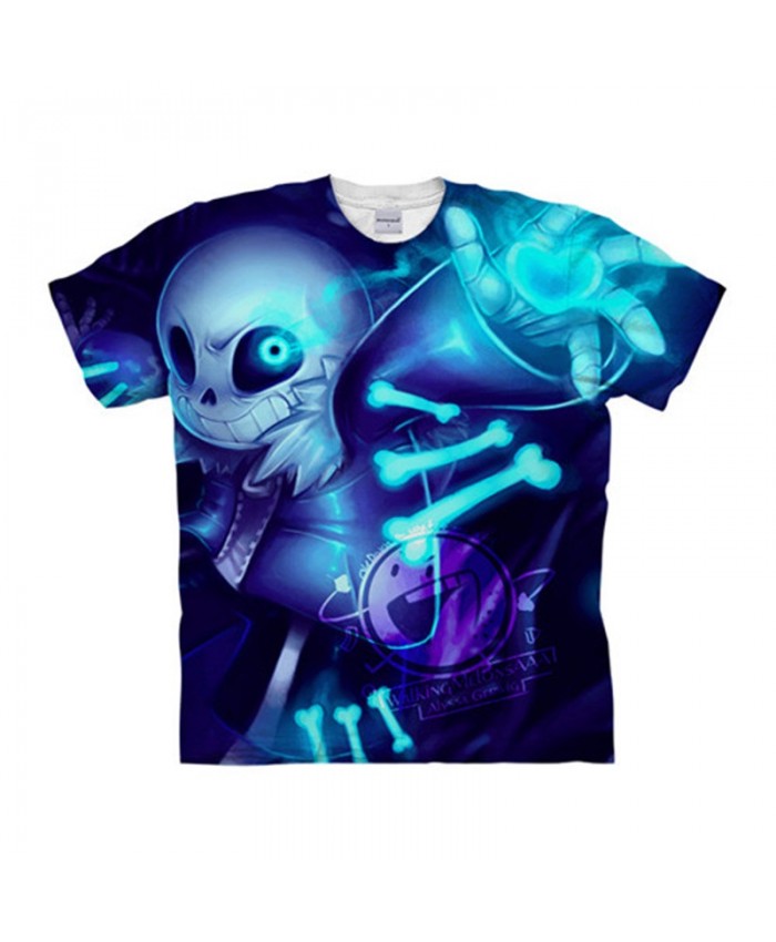 Blue Bone Undertale 3D Printed Men Anime tshirt Crossfit Shirt Casual Short Sleeve Male T Shirt Men Brand Tops&Tee