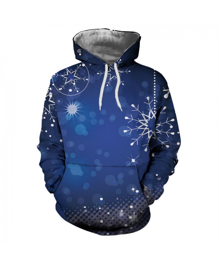 Blue Dreamy Christmas Hoodies 3D Sweatshirts Men Women Hoodie Print Couple Tracksuit Hooded Hoody Clothing