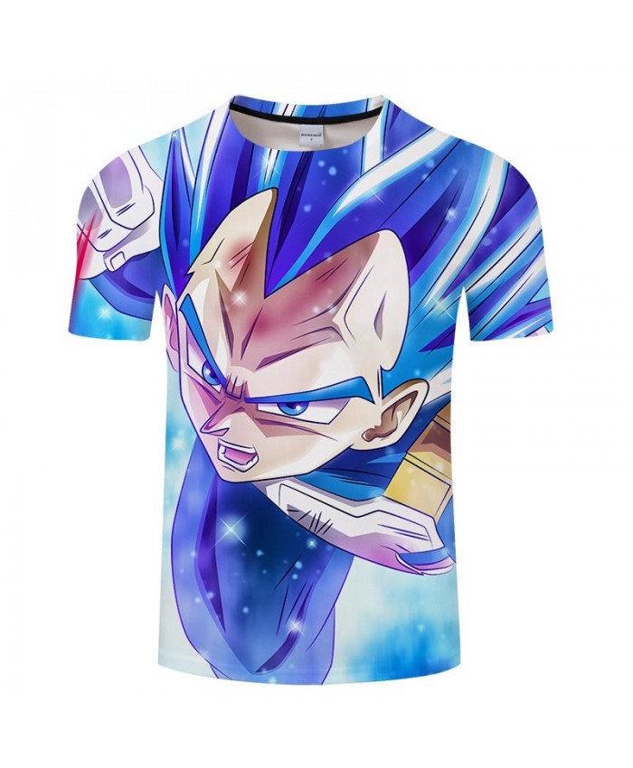Blue Eyebrows Cartoon Goku Dragon Ball 3D Print Men tshirt Anime Casual Loose Summer Short Sleeve Male Drop Ship