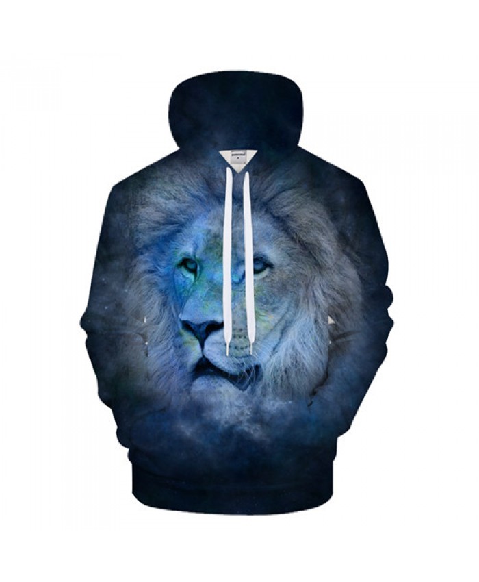 Blue Hoodies Lion Sweatshirt 3D Animal Hoody Men Tracksuit Printed Hooded Male Pullover Autumn Streatwear Drop Ship