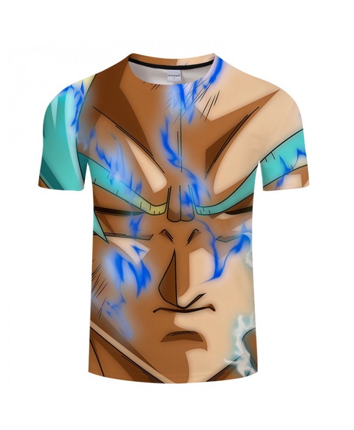 Blue Smoke Cartoon Goku Dragon Ball 3D Print tshirt Men tshirt Summer Casual Short Sleeve Male O-neck Drop Ship