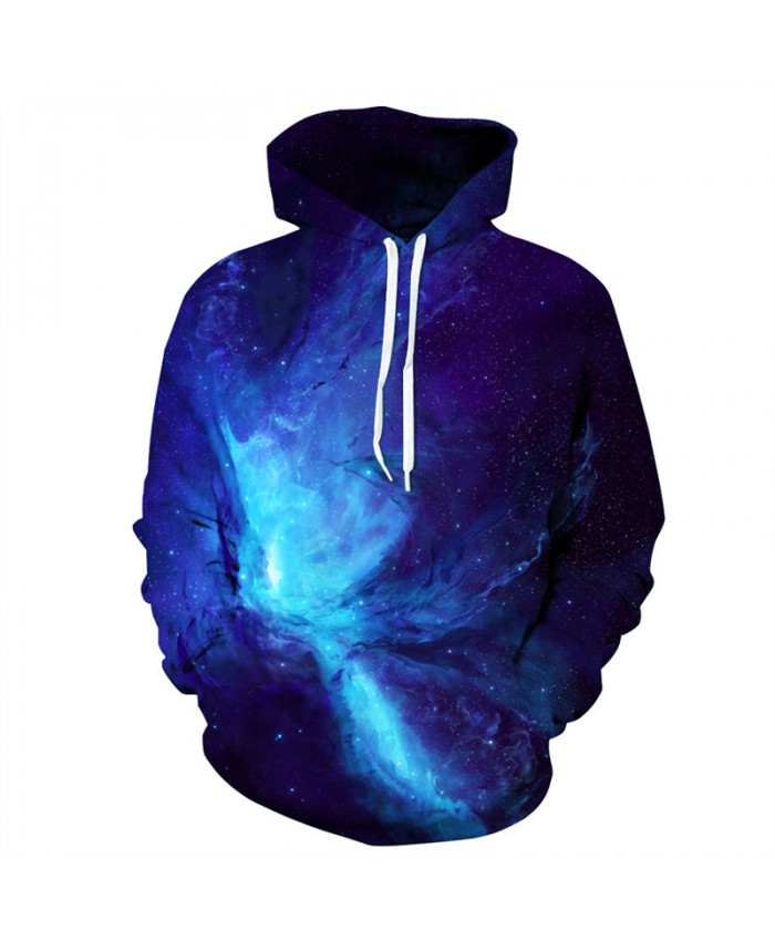 Blue Universe Fashion Neutral Hooded Sweatshirt Casual Pullover Sportswear