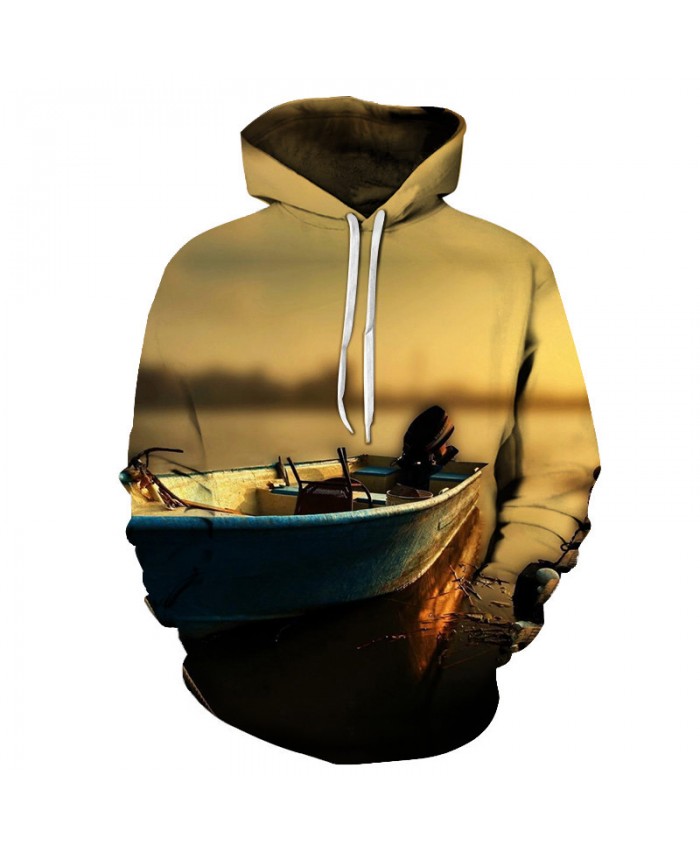 Boat Print Hoodies Men/Women Funny Sweatshirts Pullover 3D Tracksuits Brand Hoodies Drop Ship Unisex