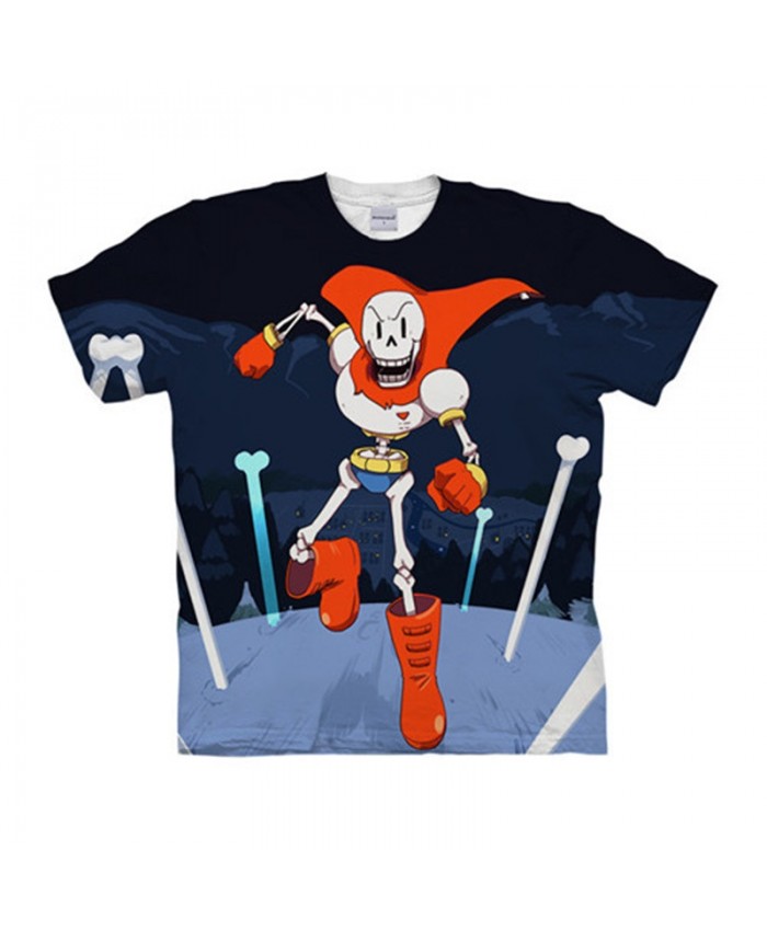 Bone Foot Undertale 3D Printed Men Anime tshirt Crossfit Shirt Casual Short Sleeve Male T Shirt Men Brand Tops&Tee