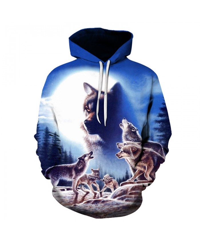 Brand Men Clothes 2021 Fashionable 3D Wolf Hoodies Hip Hop Men's Hoody Streetwear Top Funny Tracksuit Harajuku Women/Men Hoodies