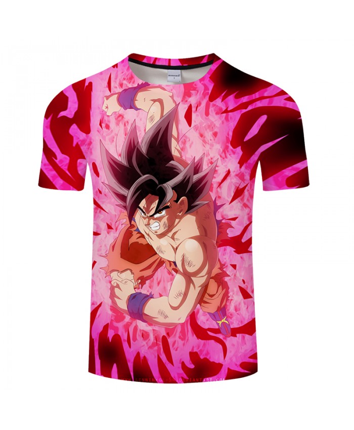 Bright Goku in battle 3D Print T shirt Men Dragon Ball Summer Anime Short Sleeve Boy Tops&Tee Tshirts 2021 Drop Ship