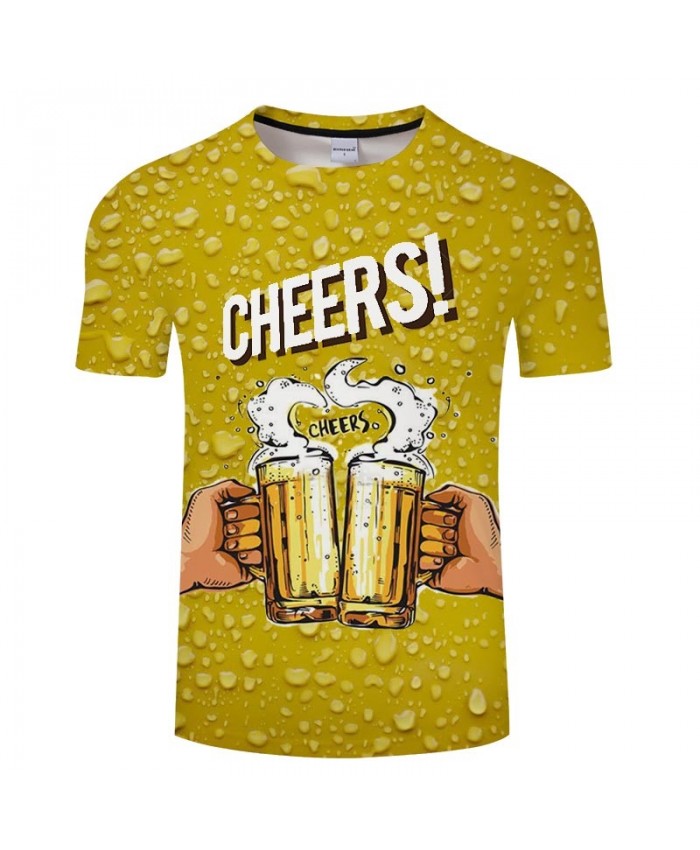 Bubble Beer 3D Printed Men tshirt Crossfit Shirt Casual Summer Short Sleeve Male tshirt Brand Men Round Neck Loose