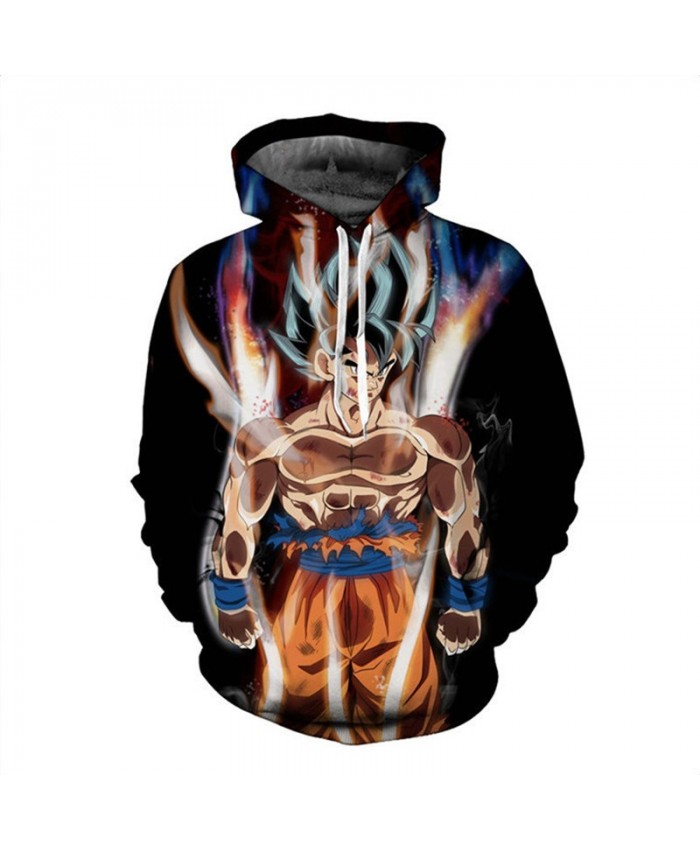 Cartoon Dragon Ball Men Hoodies 3D Print Pullovers Sportswear Sweatshirts Super Saiyan Son Goku Black Zamasu Casual Tops Outfit