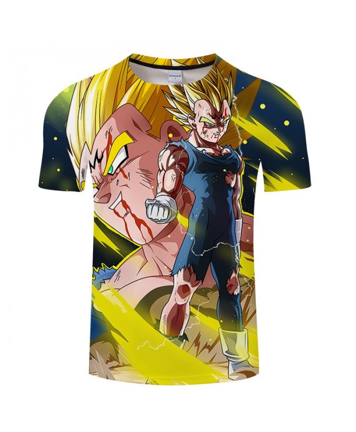 Cartoon Goku Blood Flow Dragon Ball 3D Print Men tshirt Anime Casual Short Sleeve Male Quick Dry O-neck Drop Ship