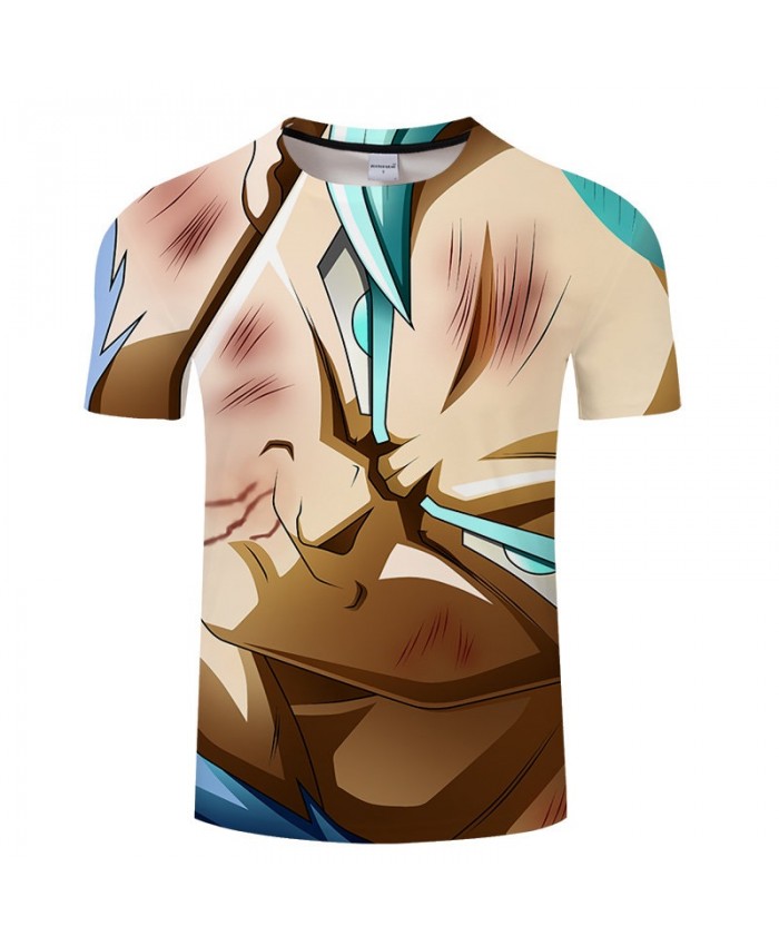 Cartoon Goku Covered In Wounds Dragon Ball 3D Print Men tshirt Anime Casual Summer Short Sleeve Male Drop Ship