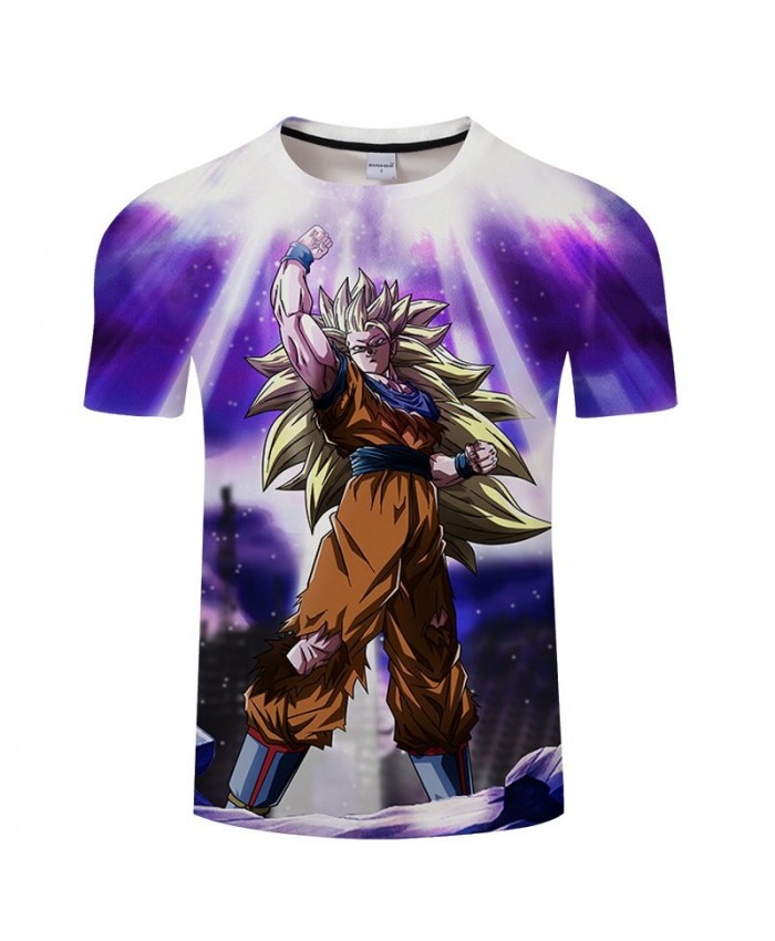 Cartoon Goku Electric Shock Dragon Ball 3D Print tshirt Men tshirt Summer Casual Short Sleeve Male O-neck Drop Ship