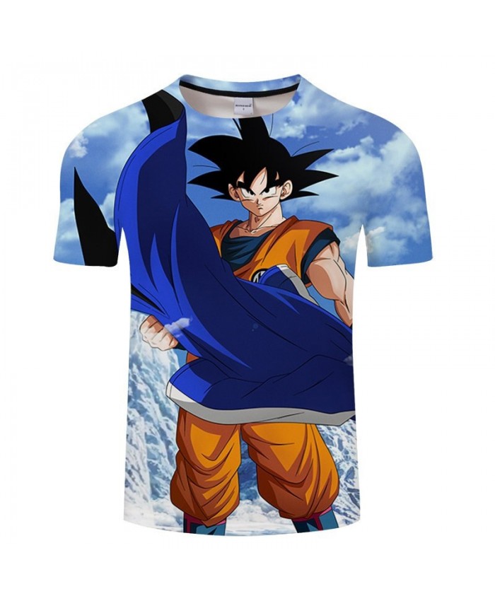 Cartoon Goku Hand Cloak Dragon Ball 3D Print Men tshirt Anime Casual Summer Short Sleeve Male Tops&Tee Drop Ship